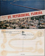 postcard St. Petersburg, Florida - Famous Sunshine Skyway and air view