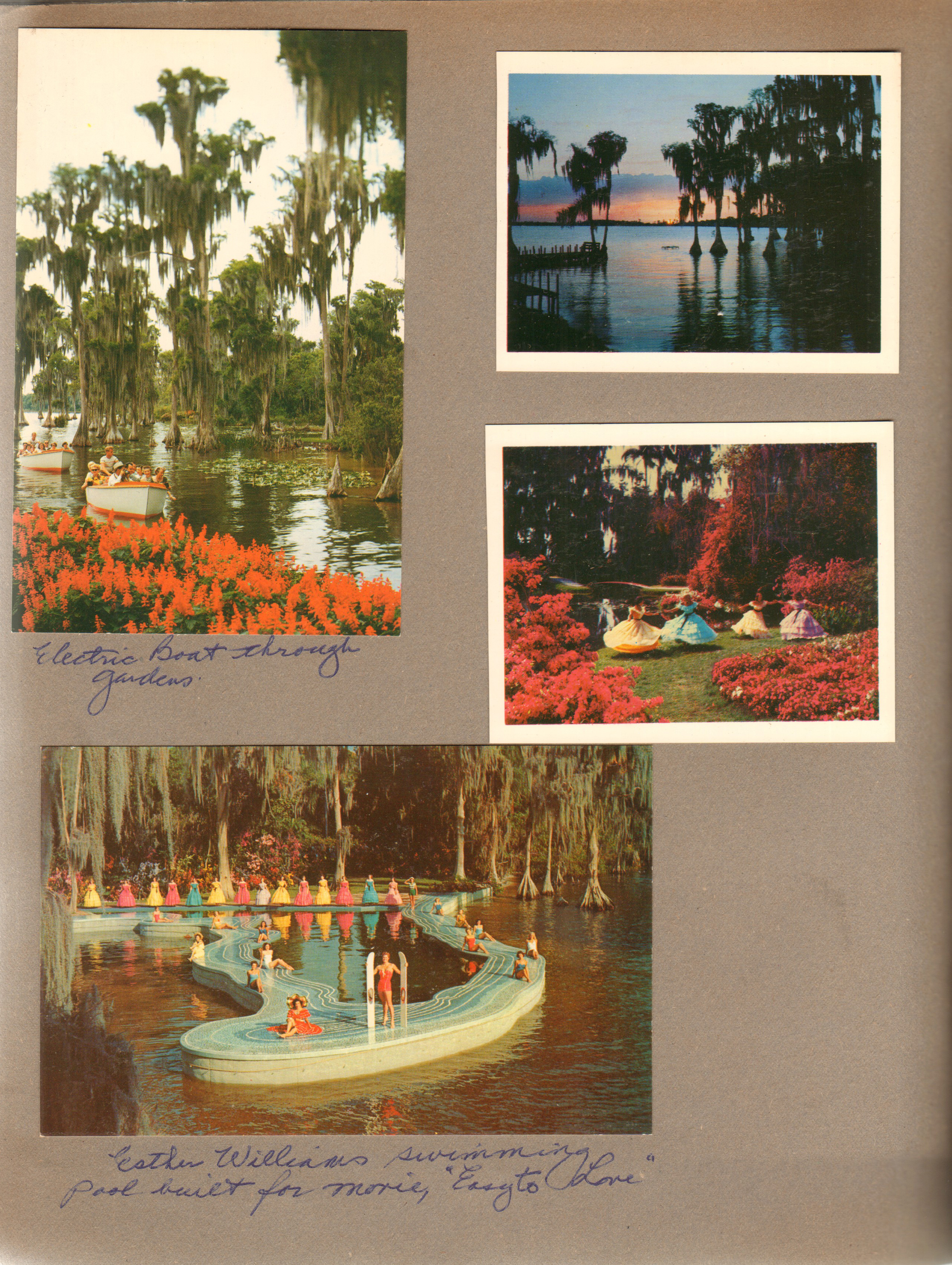 Cypress Gardens postcards and purchased photos