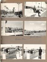Bahia Mar - John on bench. Yacht Basin. Rosemary