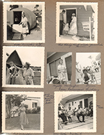 Storyland - Vonnie at Peter Pumpkin Eater. Grandma's House John Susan Vonnie. Neptune - Myrtle McLaughlin. Laurie. Oscar Rasmussen's birthday. 2509 Indian Mound Trail, Coral Gables - Mrs Paul Schaeffer. Mrs Hobbs. Wm Salter, Dr and Mrs B