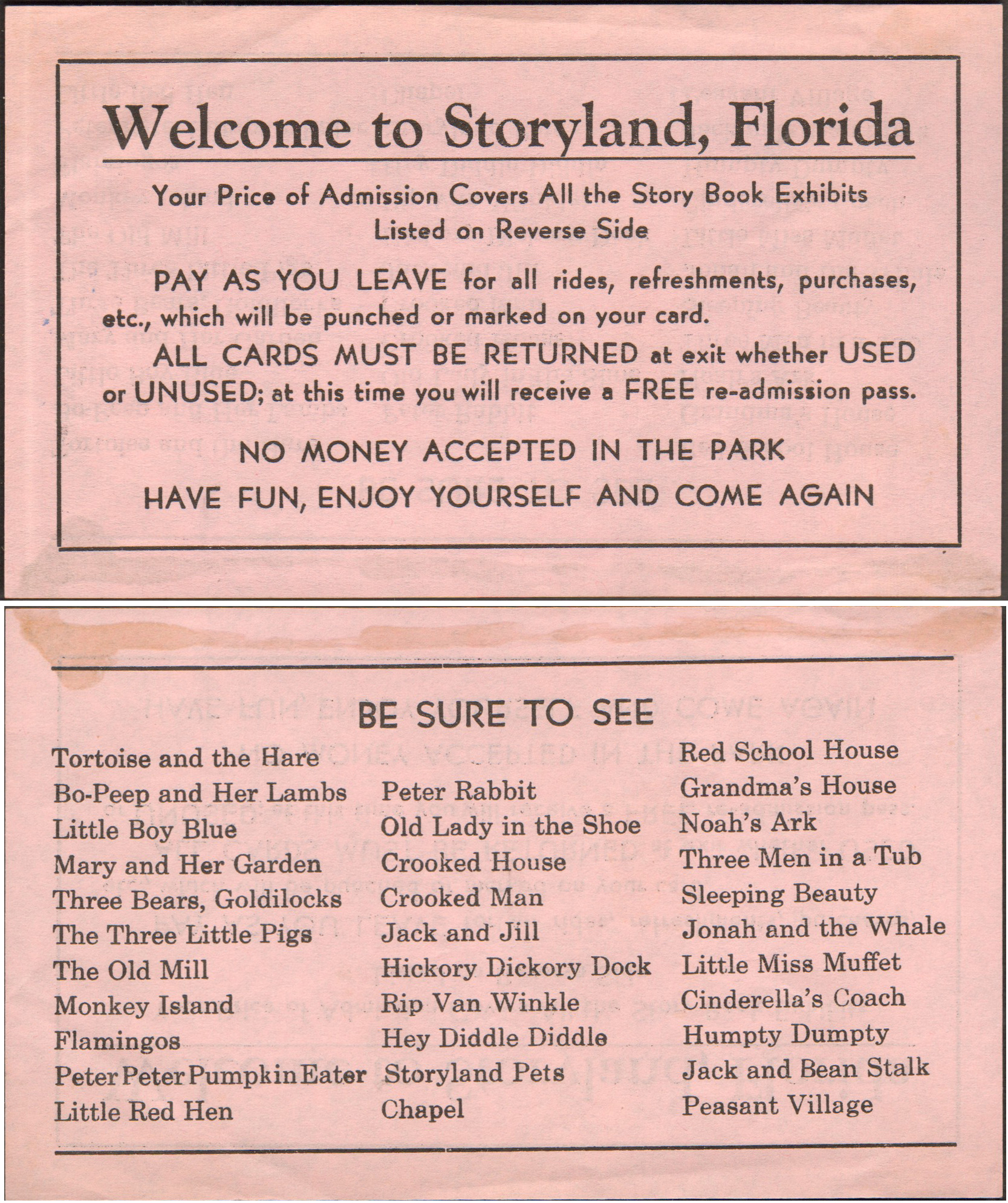 Welcome to Storyland Florida - list of attractions