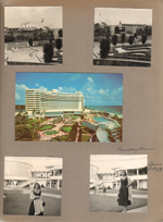Fountainebleau Hotel - Miami. Rosemary on terrace. Postcard.