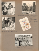 Fountainebleau Hotel - Miami. Rosemary and John. Vonnie, Paul Blakeslee. Mrs and Dr Blakeslee. Sugar packet. Lighthouse Yacht Basin fishing trip - Dean McLaughlin