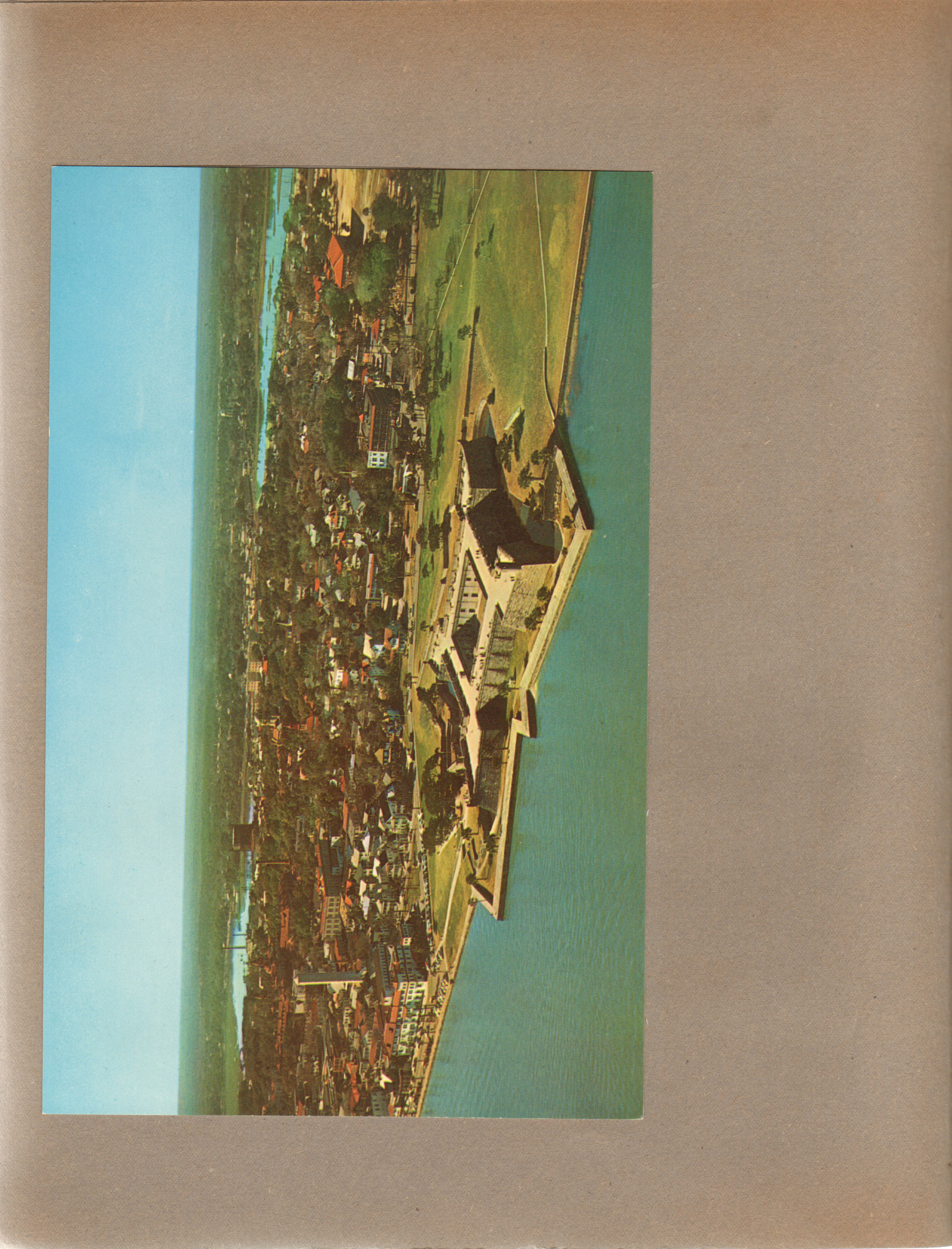 St Augustine, Florida - aerial view of Castillo de San Marcos postcard