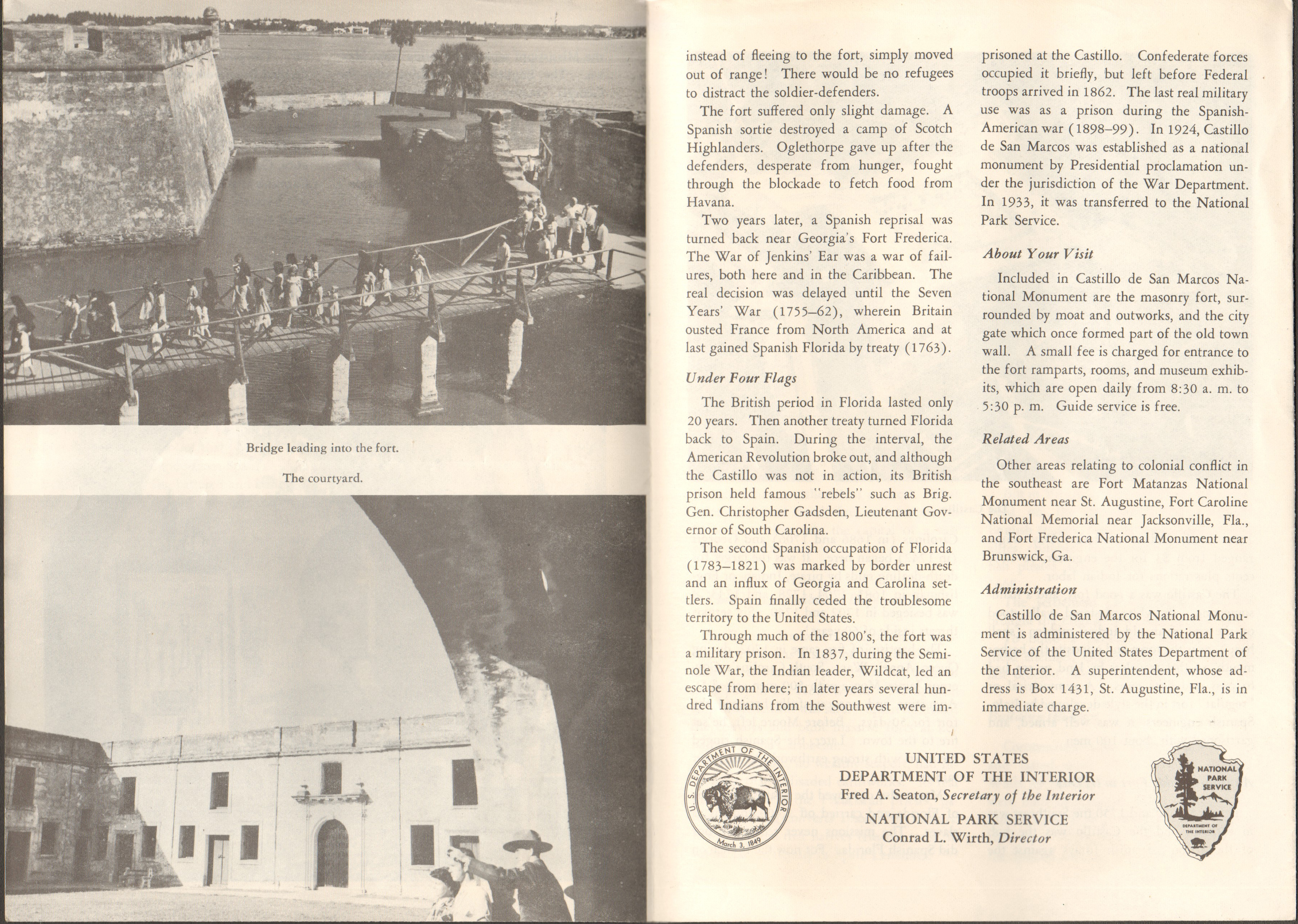 St Augustine, Florida - Castillo de San Marcos booklet