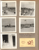 St Augustine, Florida - Castillo de San Marcos - Susan. Vonnie in old jail. Barker's Copper Kettle Candies card