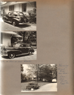 6122 driveway the '48 Chev is now black. Flemings - Pat and Bill's new home 
