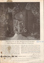 ad for Bolex movie camera