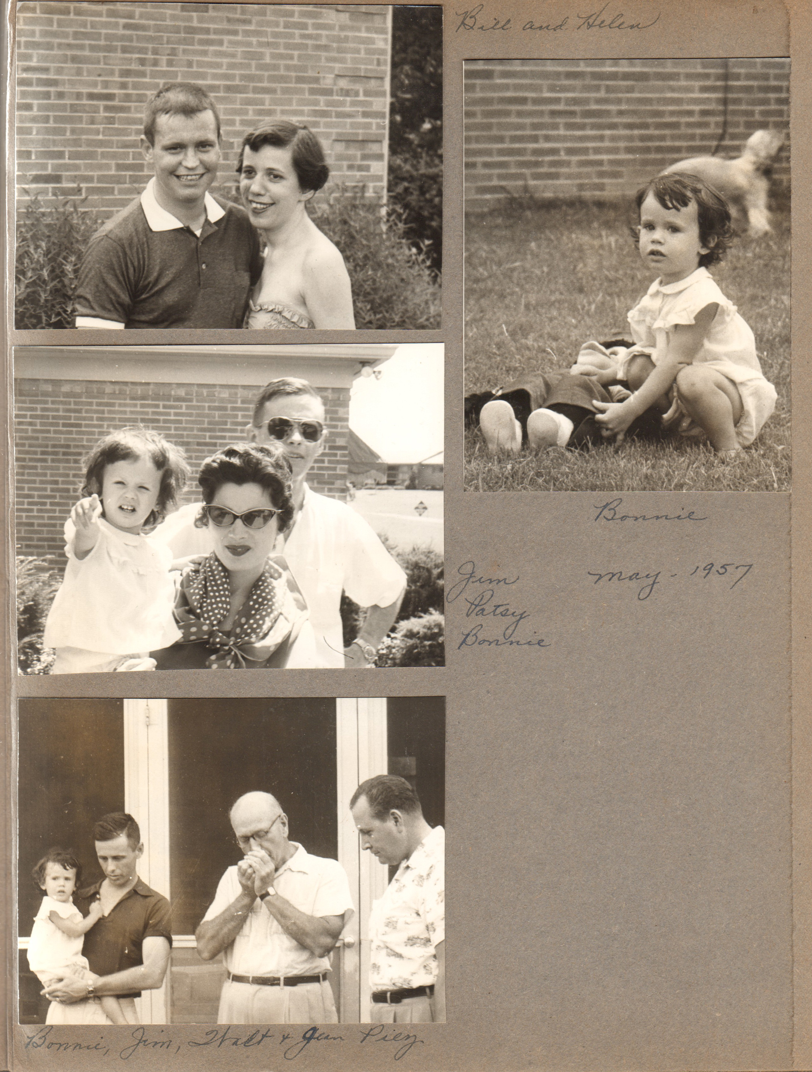 Bill annd Helen (not Morgan) Bonnie, Jim, patsy. Bonnie, Jim, Walt and Jean Piez?