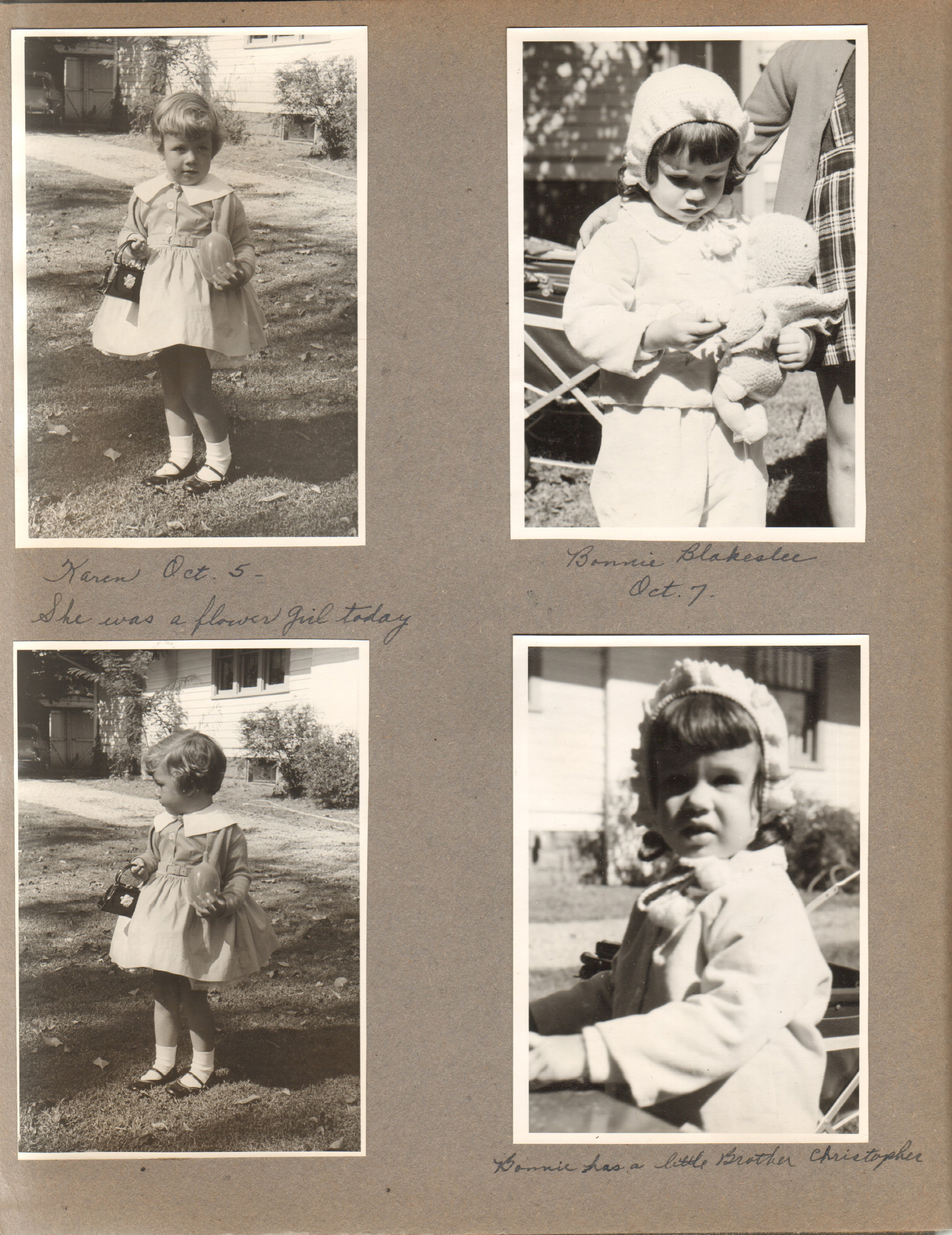 6122 yard - Karen flower girl. Bonnie Blakeslee