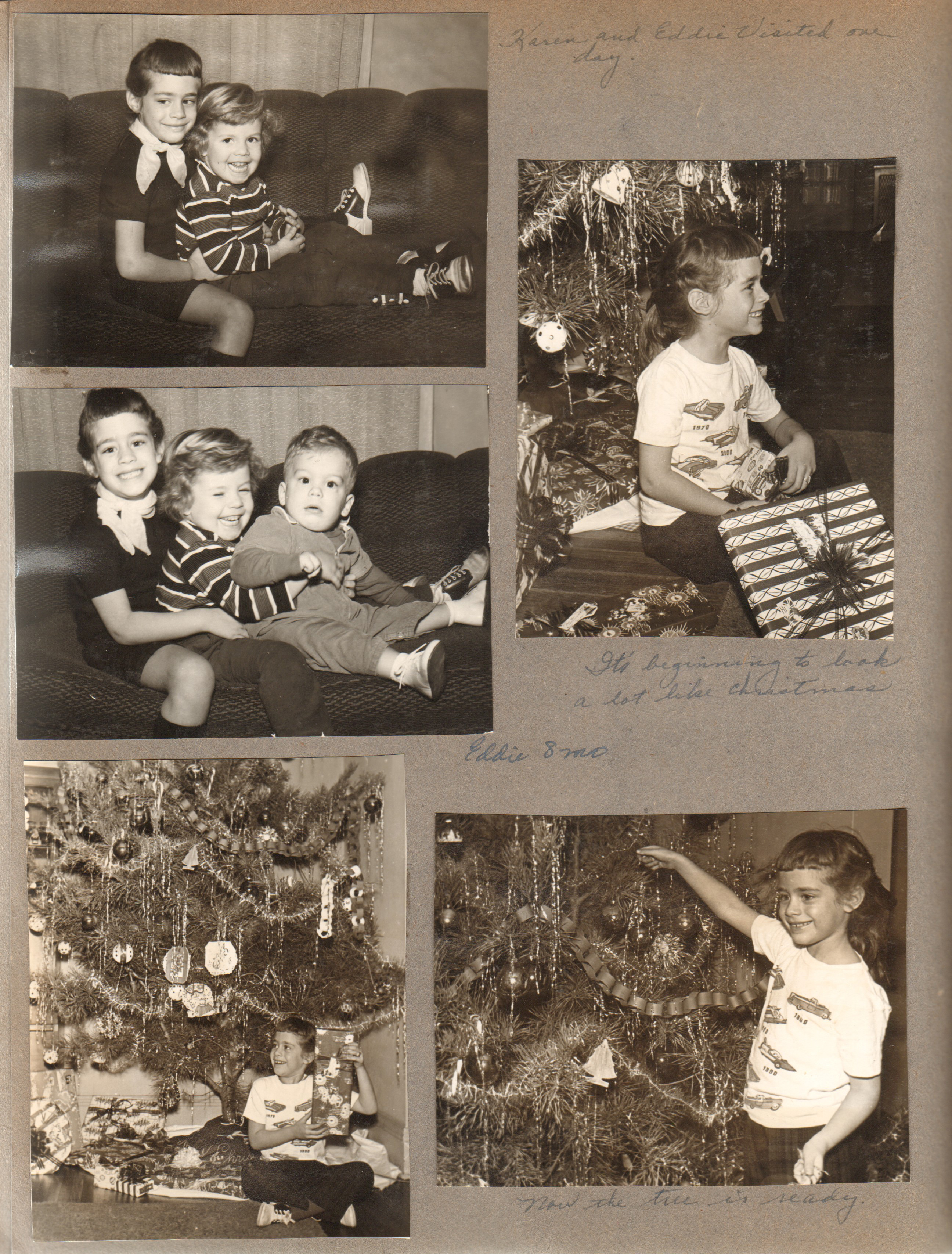 Karen and Eddie visited. Susan. Christmas tree