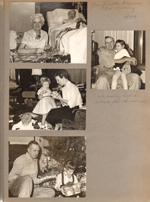8815 Haverstick - Helen and her mother Nora. Nora Dawson 83rd - sick bed. Girstle and Susan. Patti and Karen. 