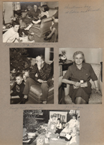 Christmas Day at Edna and Russell's. Pat, Mary Jane, Edna, Lynn, Eddie. Andy and Murray. Nora Hague. 3845 Capitol Vonnie, Susan, Betty Dave