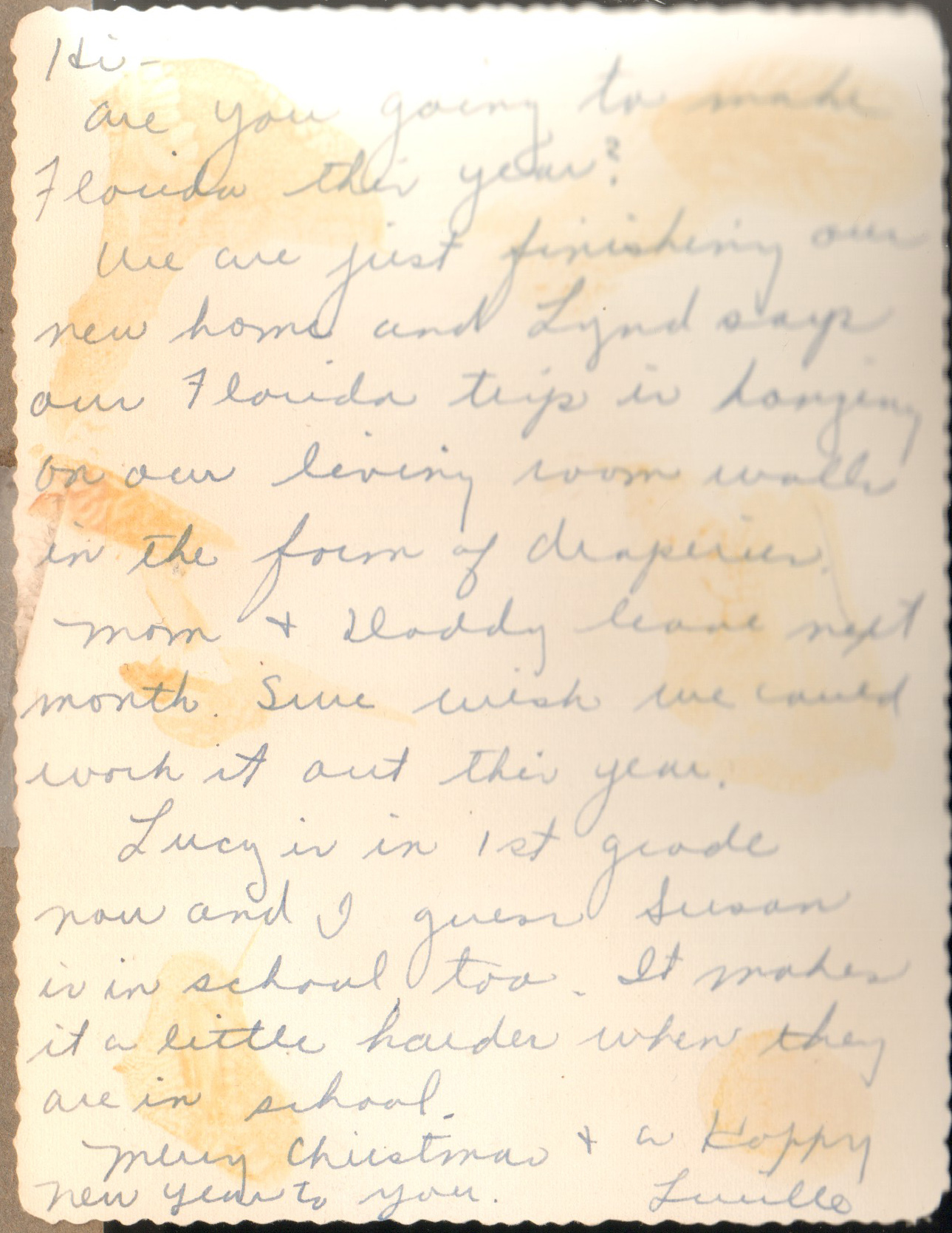 Letter from Lucille