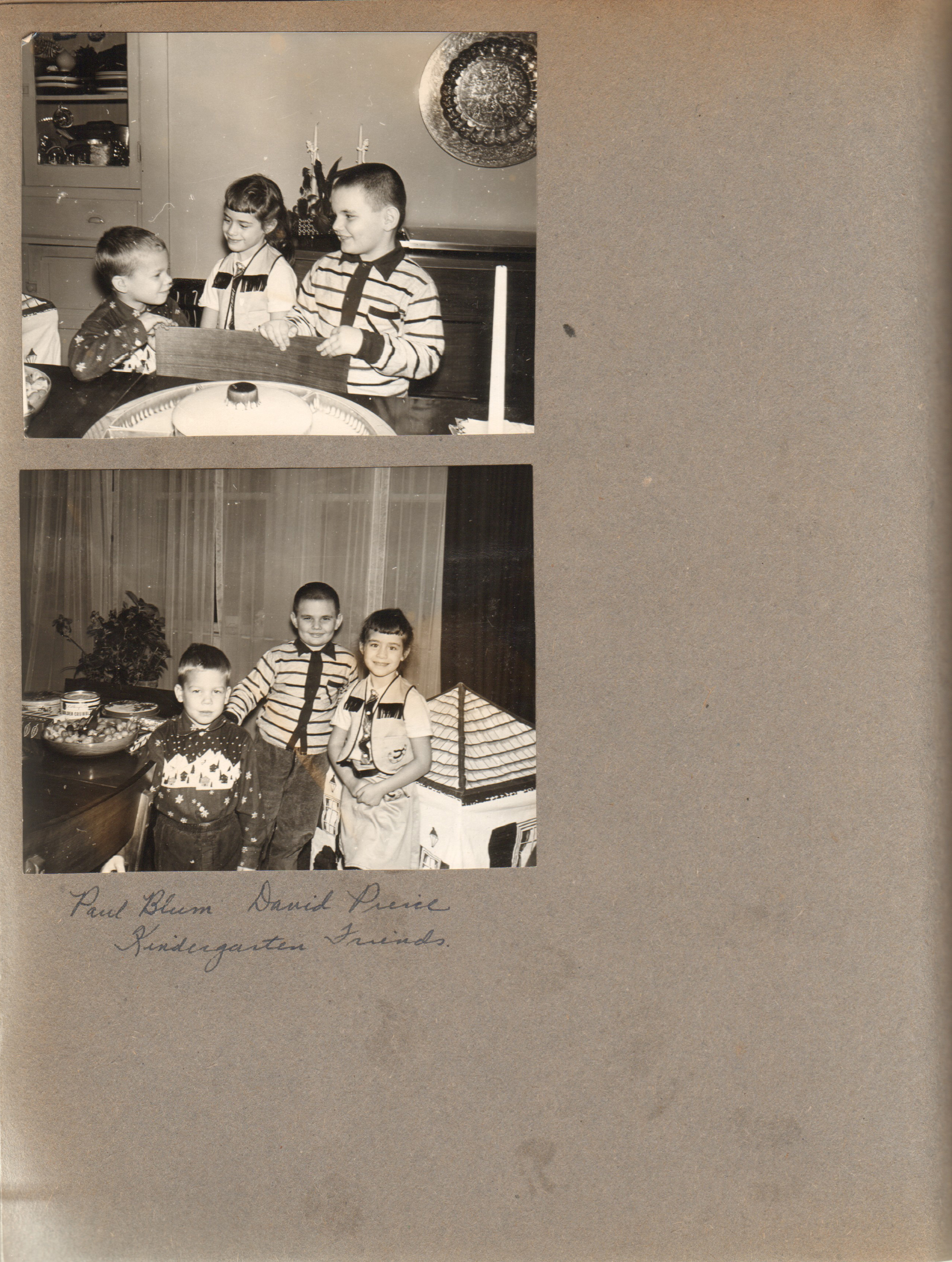 6122 dining room - Paul Bum, David Preice?, Susan - Kindergarten friends