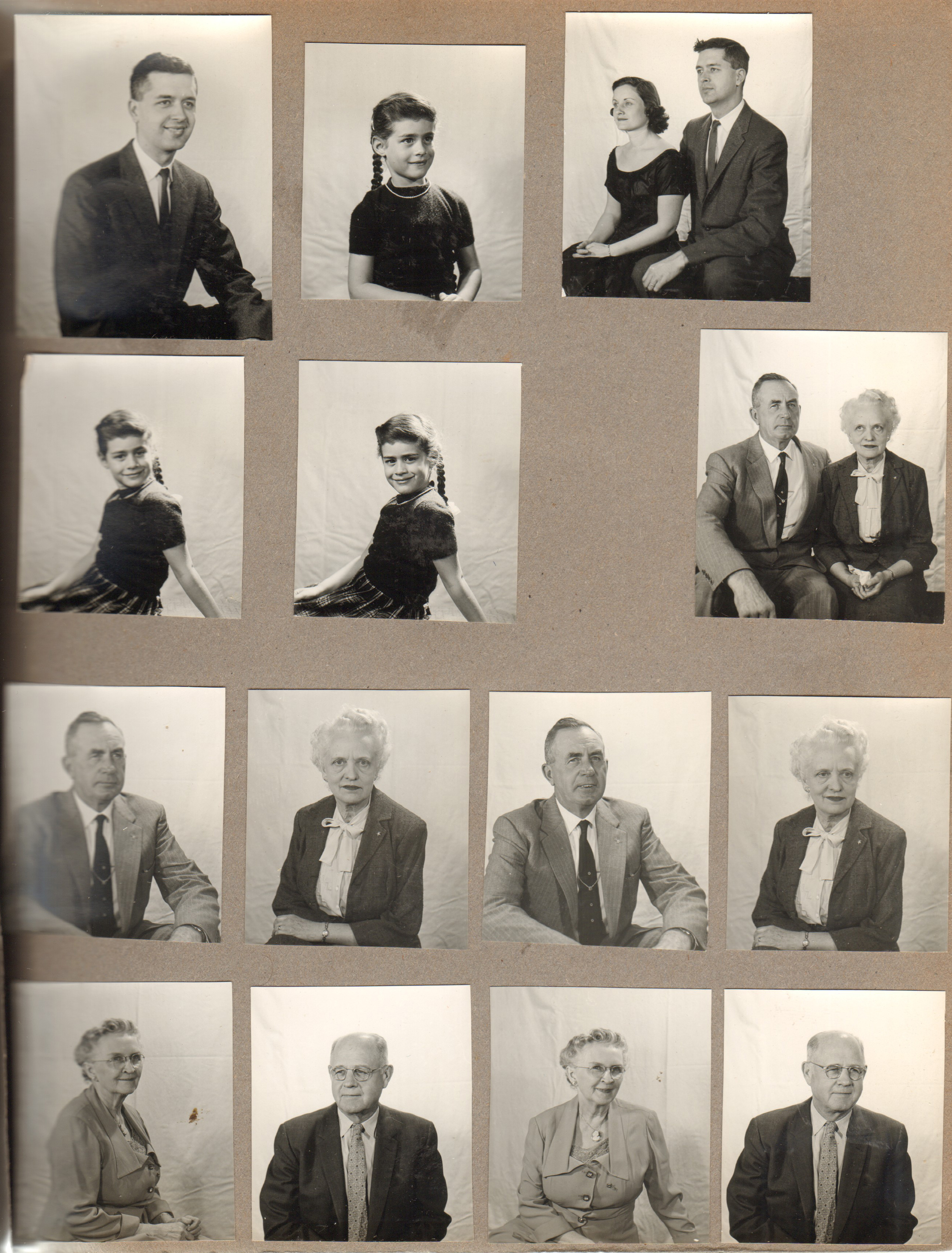 portraits - John. Susan. Rosemary John. Girstle Helen. Vonnie. Curt