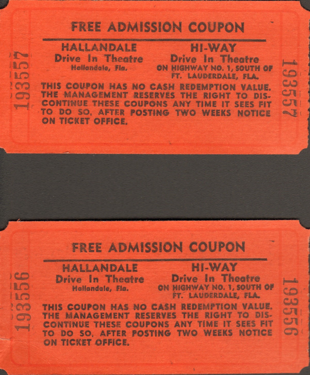 Hallandale Drive In theatre tickets