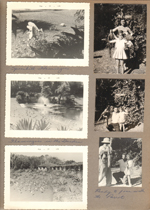 Miami's Parrot Jungle - spoonbill flamingos. Susan and Rosemary with parrots. John Susan