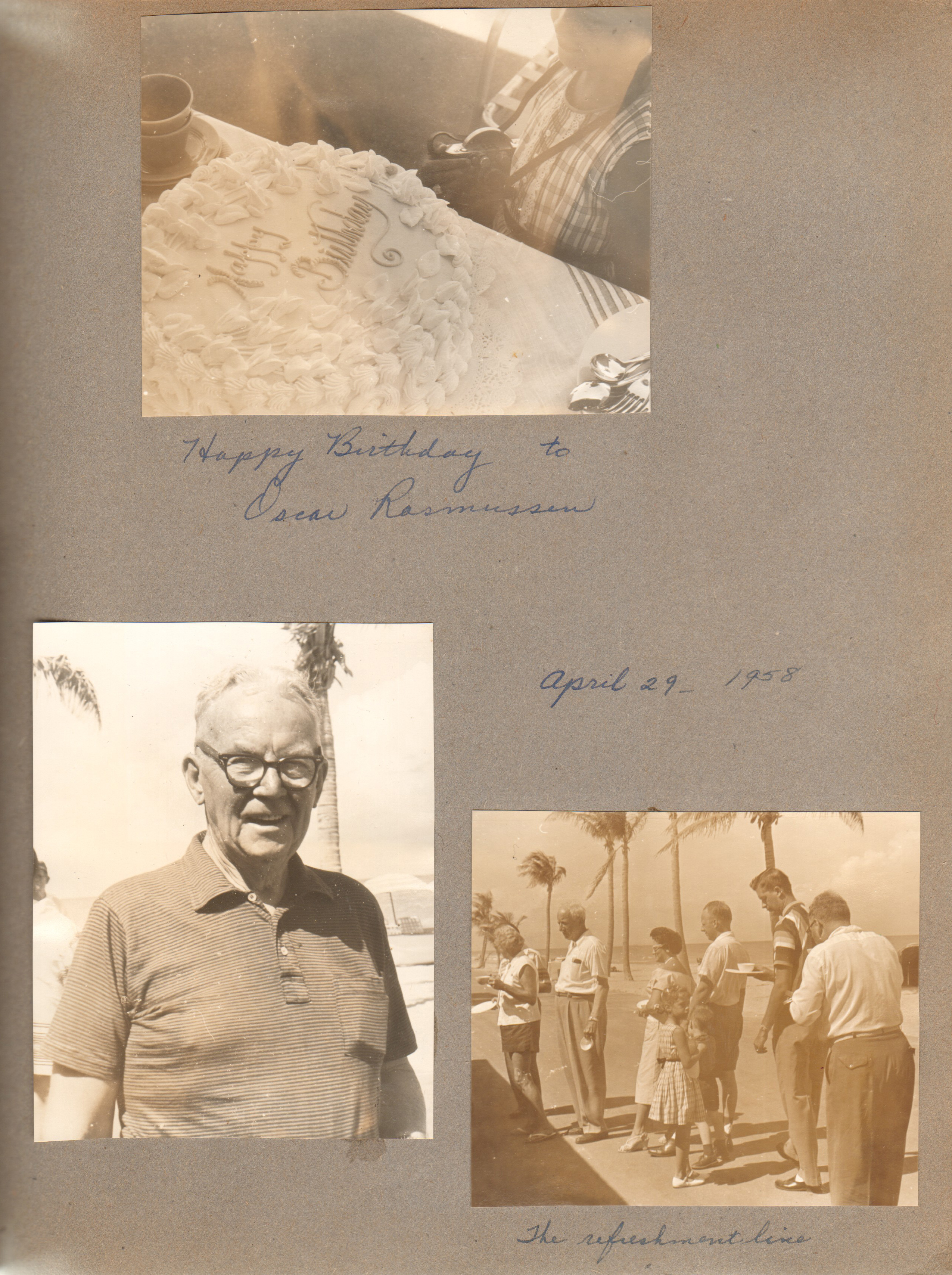Happy Birthday to Oscar Rasmussen. the refreshment line on the broadwalk