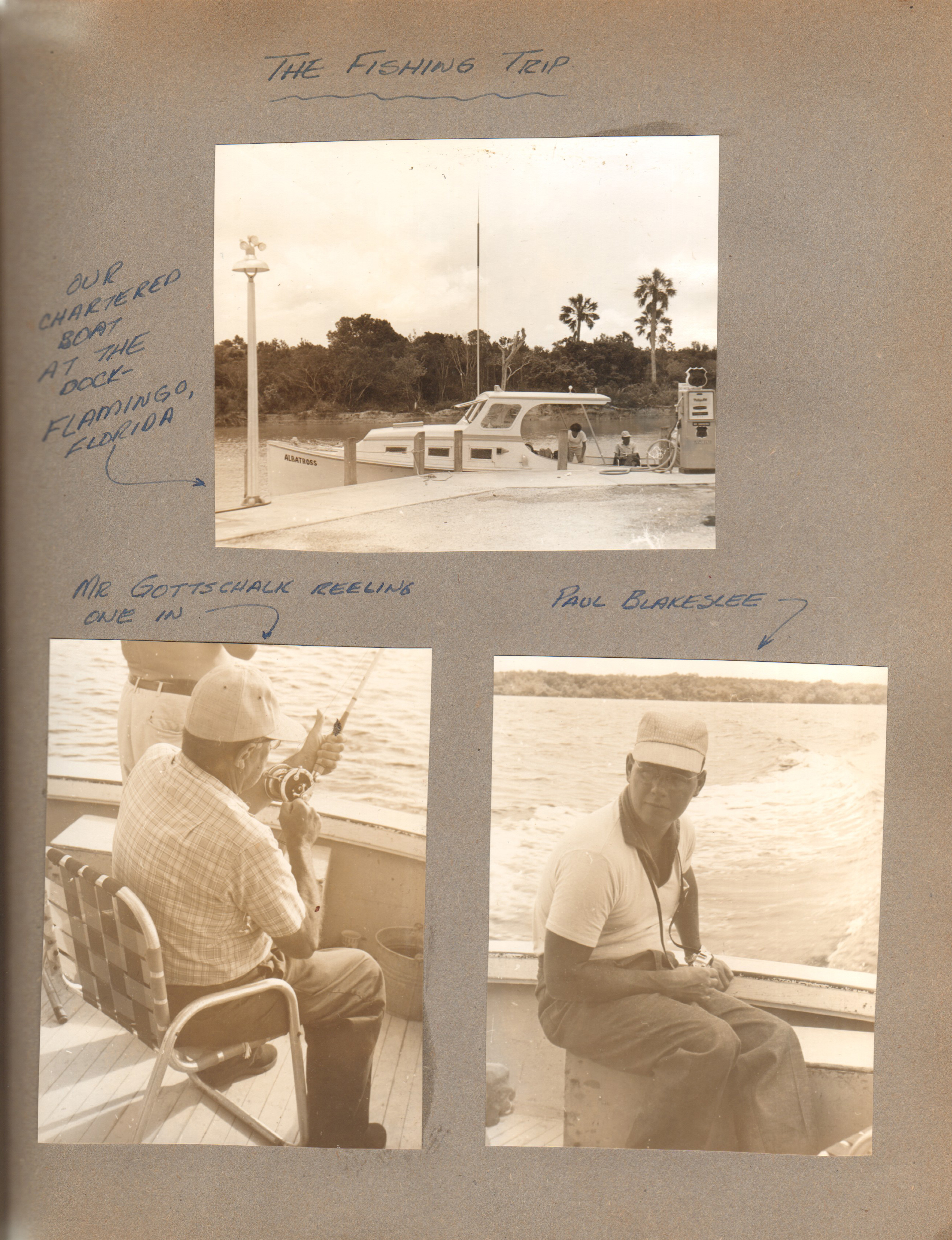 Florida -  The Fishing Trip - Our chartered boat. Mr Gottschalk, Paul Blakeslee