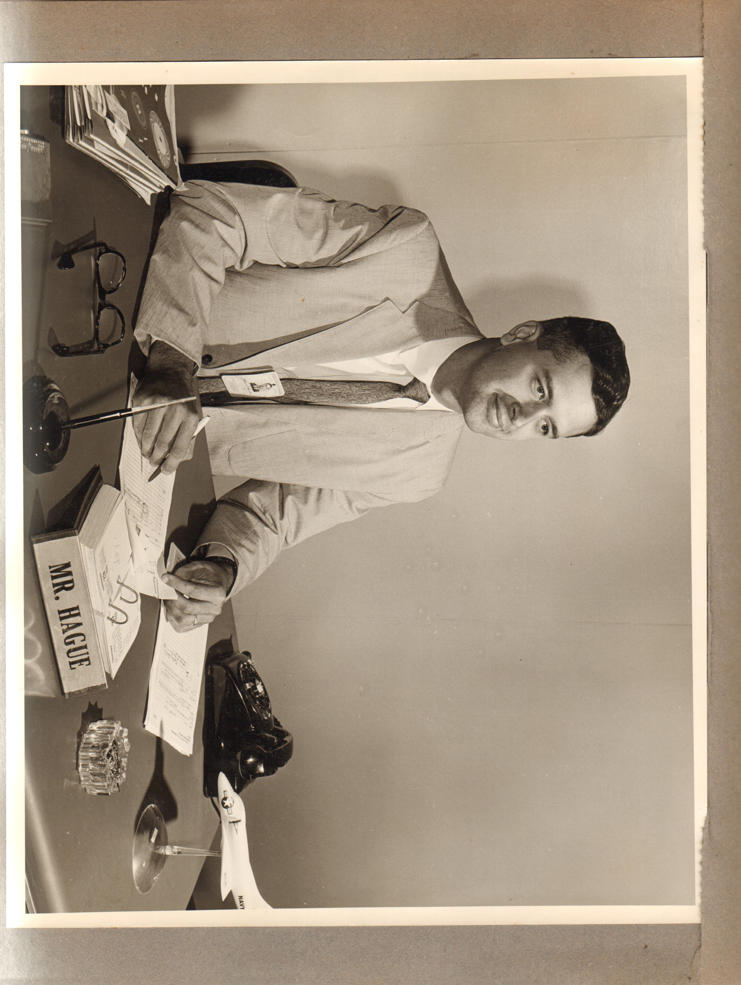 John D Hague in office at NAFI