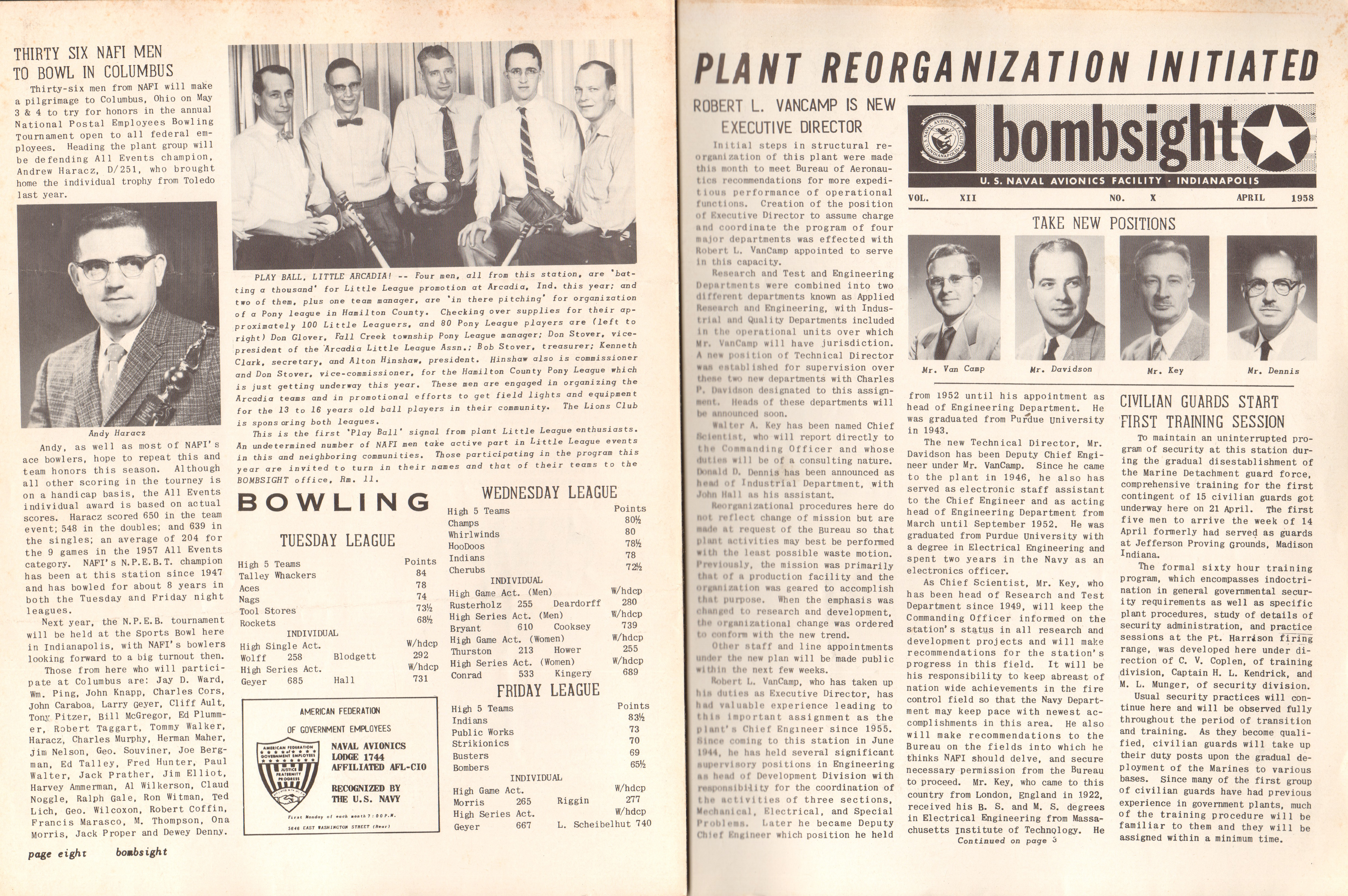 NAFI Bombsight newsletter - Bob VanCamp new exec dir.