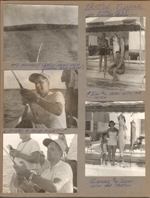 Tarpon fishing May 1958 off Flamingo Florida. John and Dean with the catch. Rosemary and Susan with the tarpon at the Neptune