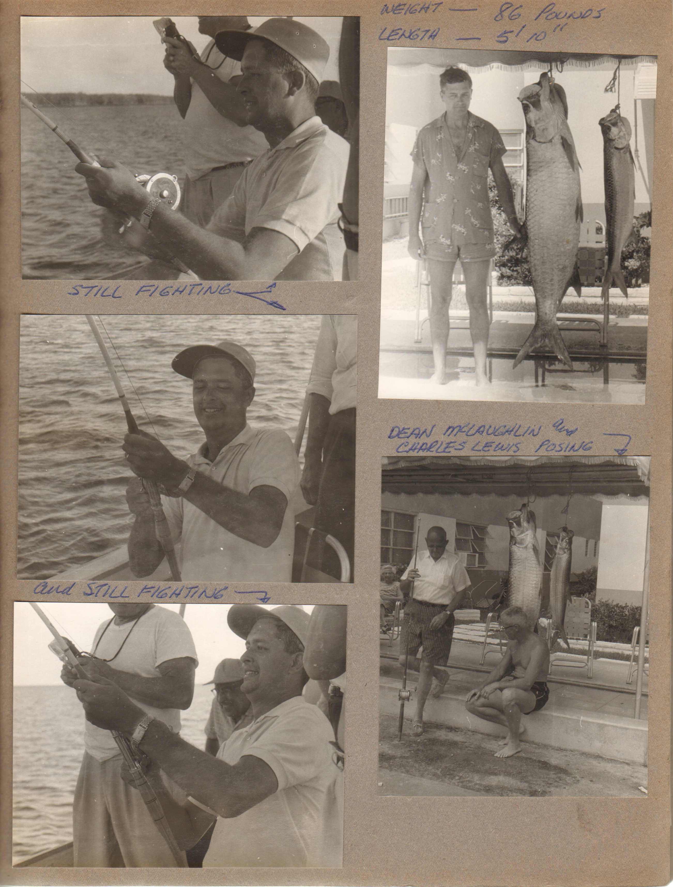 Tarpon fishing  John. Dean McLaughlin and Charles Lewis posing