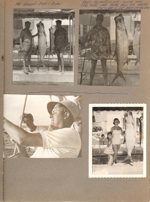 Tarpon fishing - Mr Bodkin and John with tarpon at Neptune. Pail Blakeslee and his fish. Rosemary and Susan with tarpon