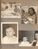 Riviera Club - Susan on deck. Rosemary. Bradley Blakeslee 5 mo. Rosemary.