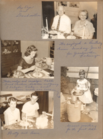 6122 dining room - Curt and Vonnie. Rosemary. Dave and Betty. Susan making ice cream outside