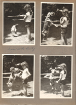 Susan and Rusty (Brawner's dog?) in yard