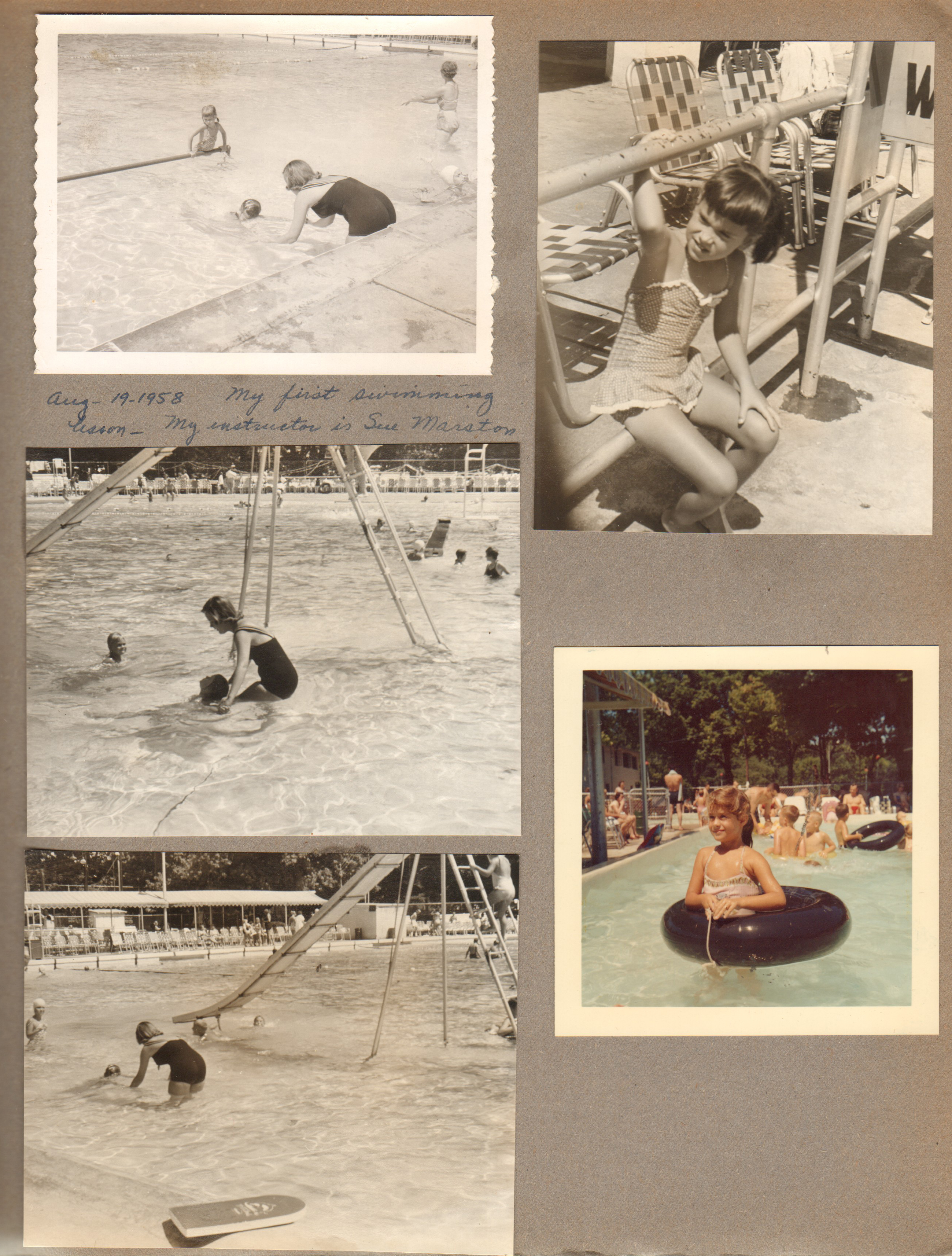 Riviera Club - Susan has first swimming lesson