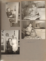 Susan 6122 living room dressed in Popeye costume. Carving pumpkin in kitchen. Eddie and Karen in costumes in 6122 living room.