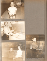Tobe 2 years. Rosemary freezer chest in 6122 kitchen.  Paul Blum and Susan ice skating at coliseum