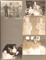 Girstle with a rack of fish. 3845 Capitol - Susan, Betty, Dave. Vonnie and Betty. Curt and Susan. Dave is 23.