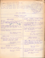 School 80 Around the Willard, mimeographed newsletter for Mardi Gras fund raiser