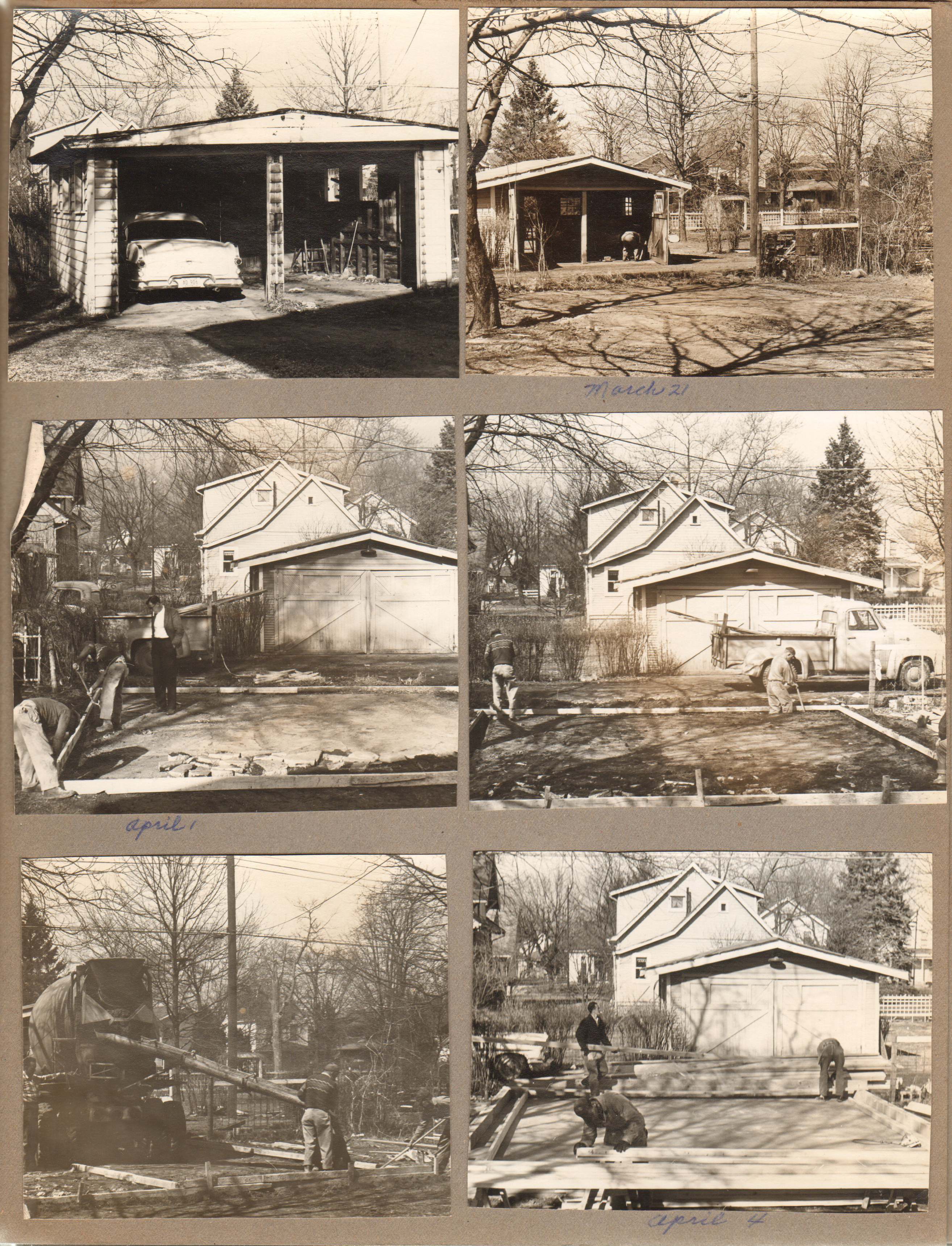 6122 old garage. Garage torn down. Building new garage