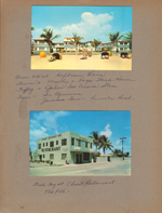 postcards - Neptune Apartments Hollywood Florida, Chrest restaurant - tile fish