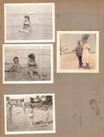 Susan and friend on beach (not sure where). Couple looks like broadwalk