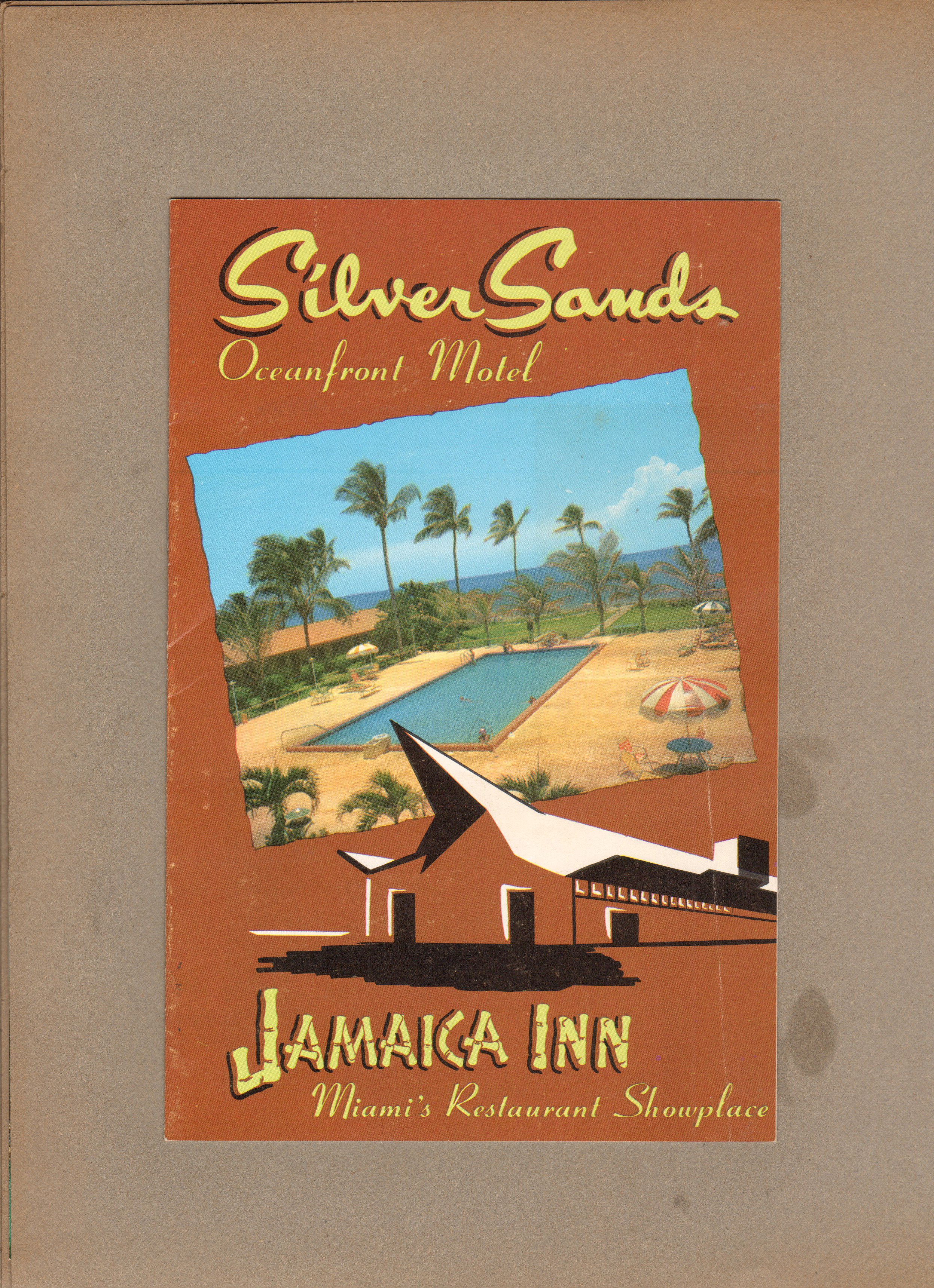 booklet for Silver Sands motel Jamaica Inn Miami
