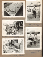 Hollywood Beach Florida - Neptune - cake - Oscar 80 years old. Mrs Stokin, Mrs Florence Reichart, Mrs Dammans. Chris and Patsy Blakeslee. Oscar Rasmussen and Myrtle McLaughlin