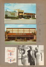 postards - Sea Horse Restaurant and The Chemist Shop Ft Lauderdale. Edan Roc sugar packet. Mrs Reichart, Mr and Mrs Damman on broadwalk