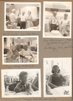Hollywood Beach Florida - Neptune -  Mr LcLaughlin, Lewis and Esther Johnson. Lucy and Wally Gottschalk. Oscar Rasmussen and Myrtle McLaughlin. Susan and Rosemary at Eden Roc Miami Beach for lunch