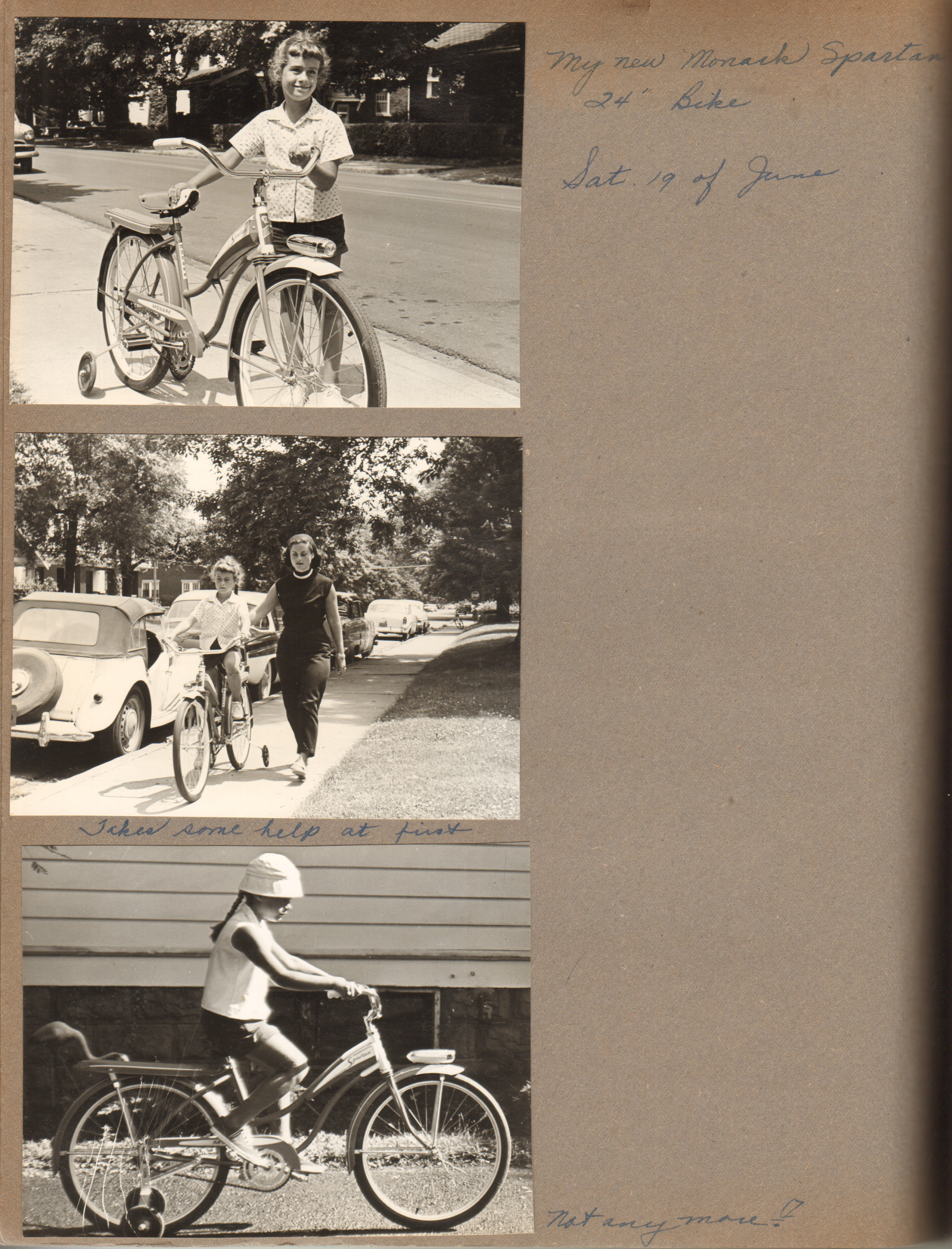 Carrollton - Susan and new Monarch Spartan bike. Rosemary.