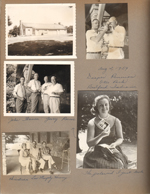 Draper Reunion, Bedford - John, Warren, Jerry, Roscoe. Christina, Lew Murphy, Henry. Rosemary with Polaroid