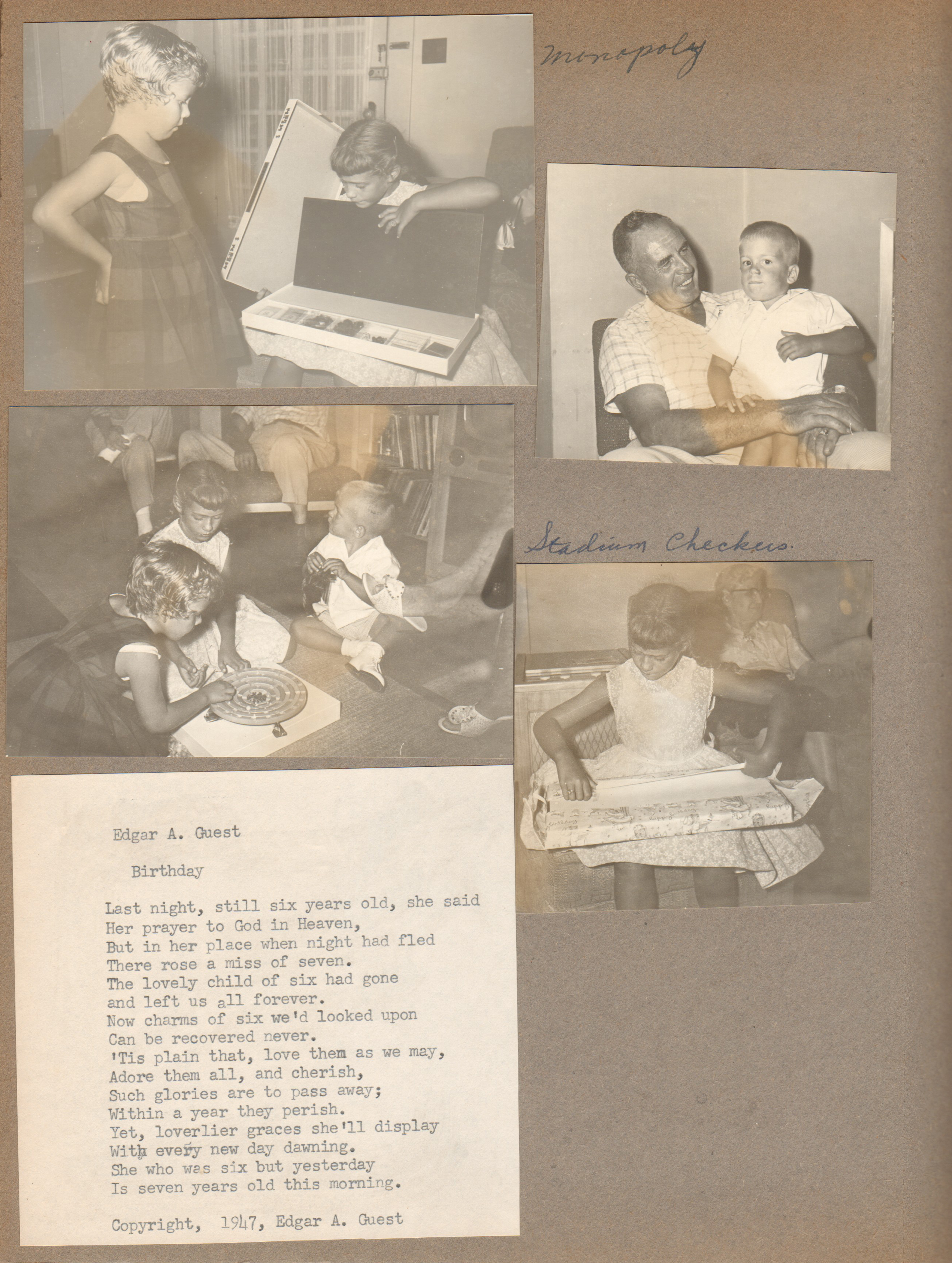 Susan's birthday 6122 - opening gifts. Girstle and Eddie. Edgar A Guest poem