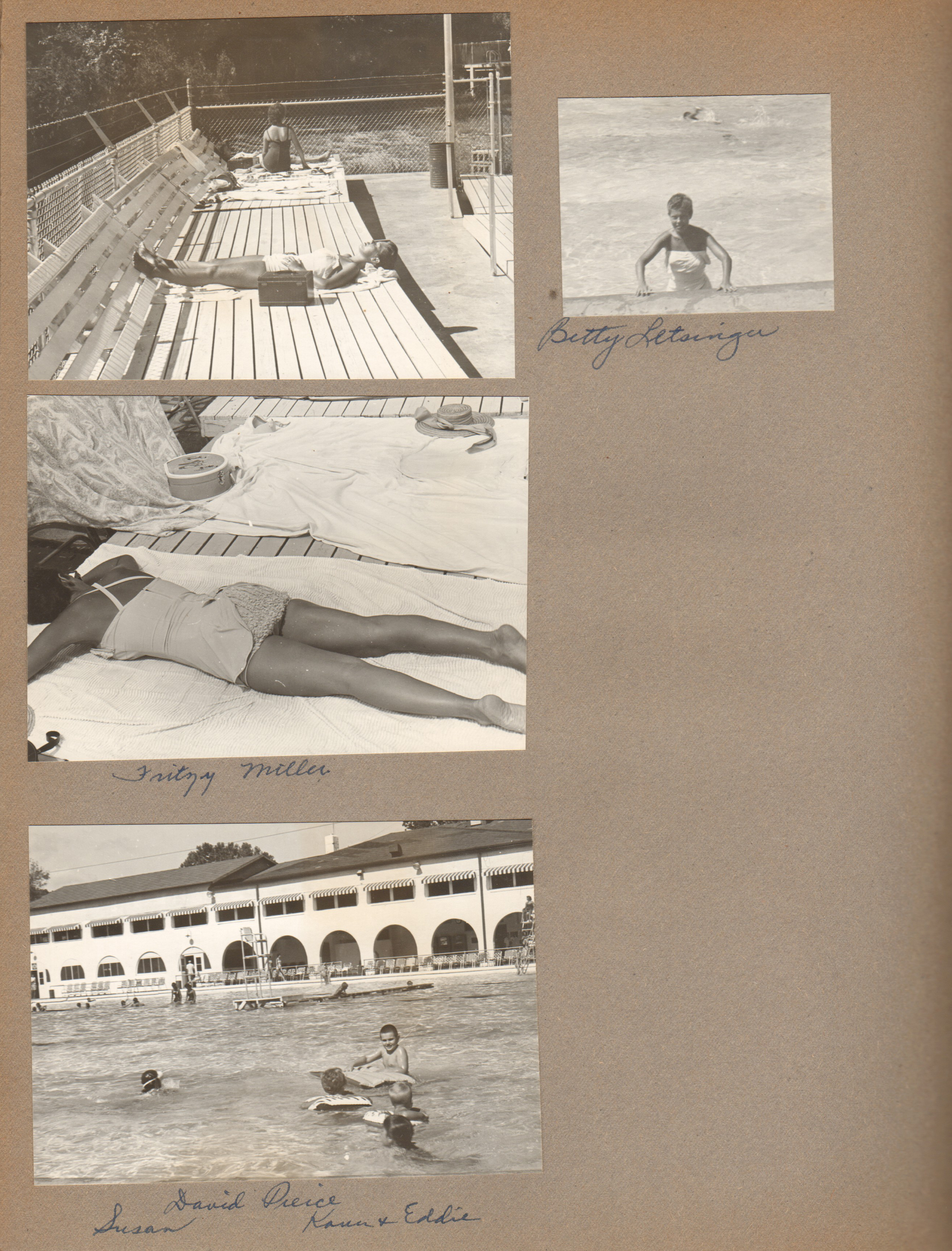 Riviera Club decks. Betty Letsinger. Fritzy Miller. Susan. David Pierce, Karen and Eddie
