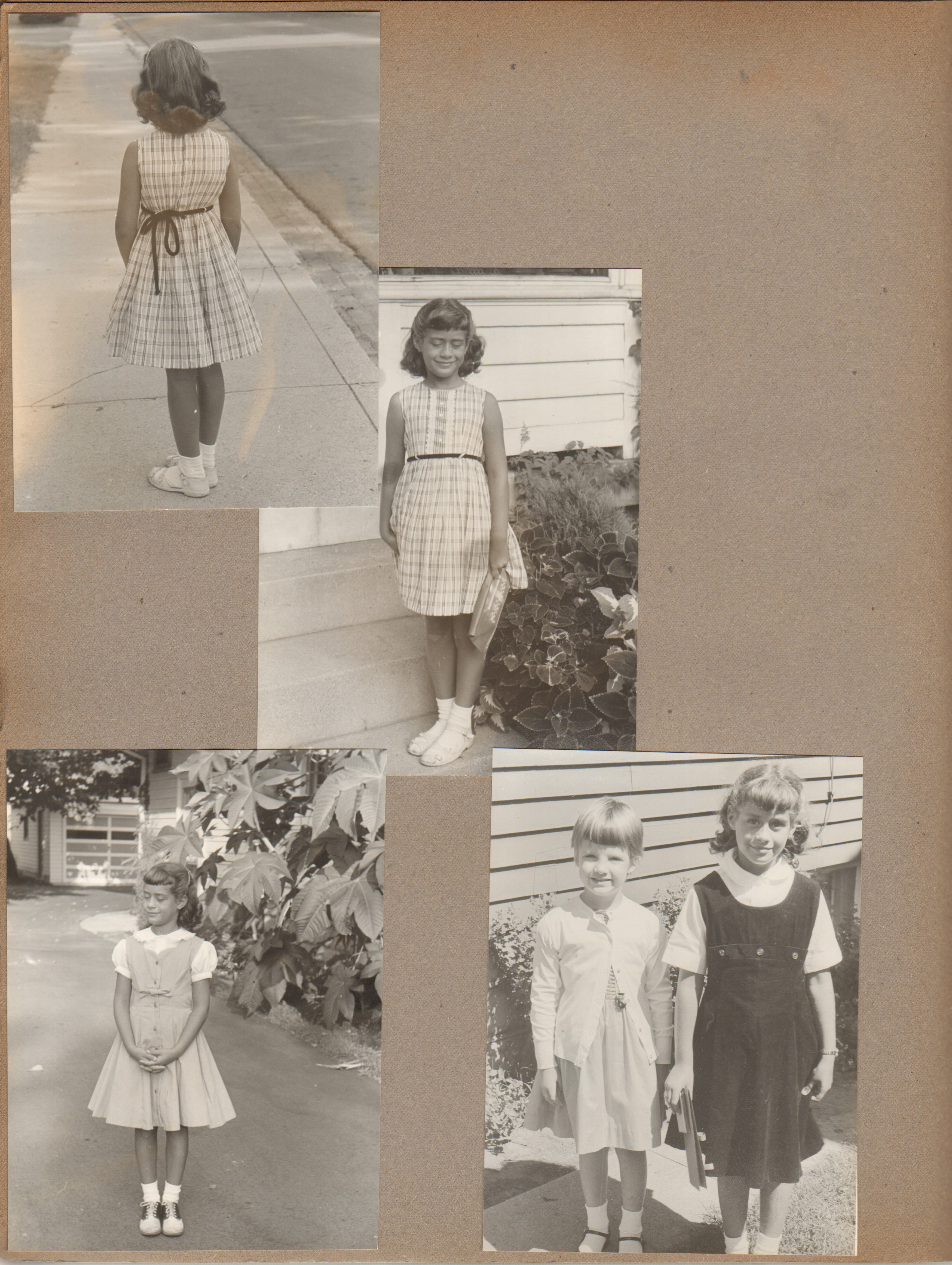 Susan posing in dress outside