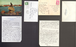 stuff in envelope - postcard and letter from Warren - Copenhagen The Little Mermaid